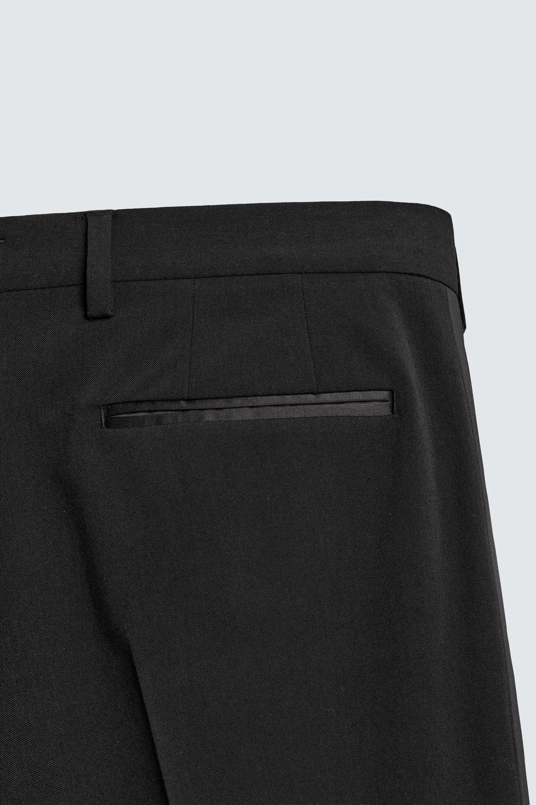 REGULAR FIT TUXEDO PANTS WITH BANDS